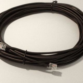 5 M round cable with RJ-10 connectors