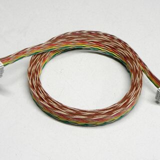 Spliced ribbon cable with strain relief