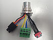 Assembled 15 pin built-in box with Erni Minibridge and Dinkel connectors with different kind of single wires.