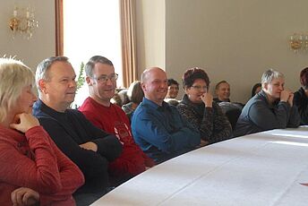 Im Eiersaal des Gutshauses Im Eiersaal des Gutshauses