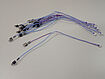 Wire harness with PTFE wires, bimetal temperature switch and Würth connector, twisted and with plastic spiral.