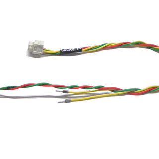 Drilled wires with heatshrink and connector