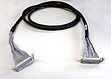 26 pin flat round cable with IDC-connectors and strain relief