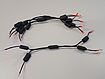 Small cable tree with Ölflex Heat 260SC and shrinked ferrite core. End with ferrules and plug terminals.
