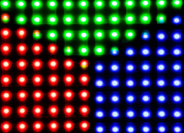 Makro Aufnahme der 4in1 1515 RGB LED-Display Modul (IF09HP0.0) – Makro Aufnahme